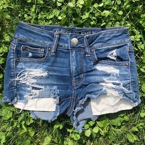 American Eagle Distressed Denim Jean Shorts
